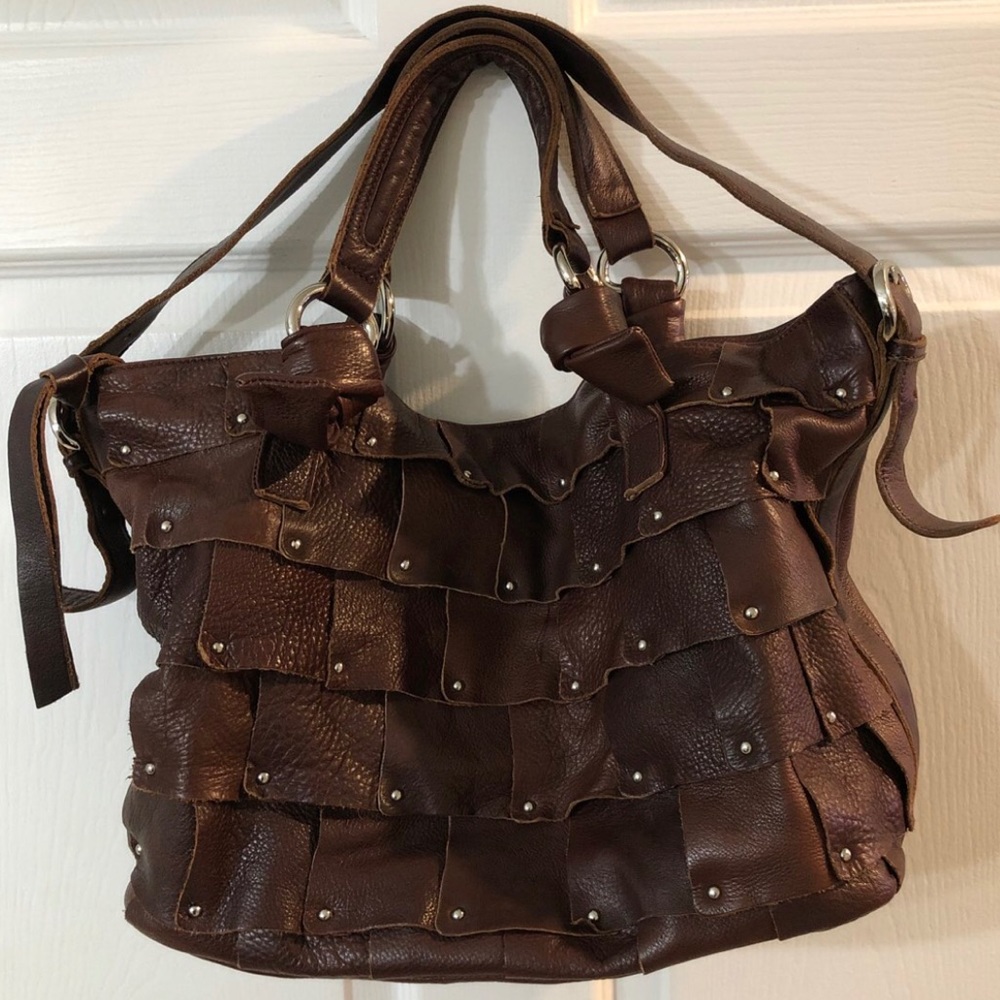 B. Makowdki Brown Soft Leather Purse/Tote